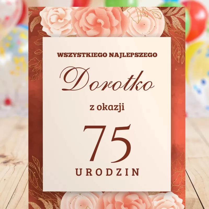 Życzenia na 75 urodziny