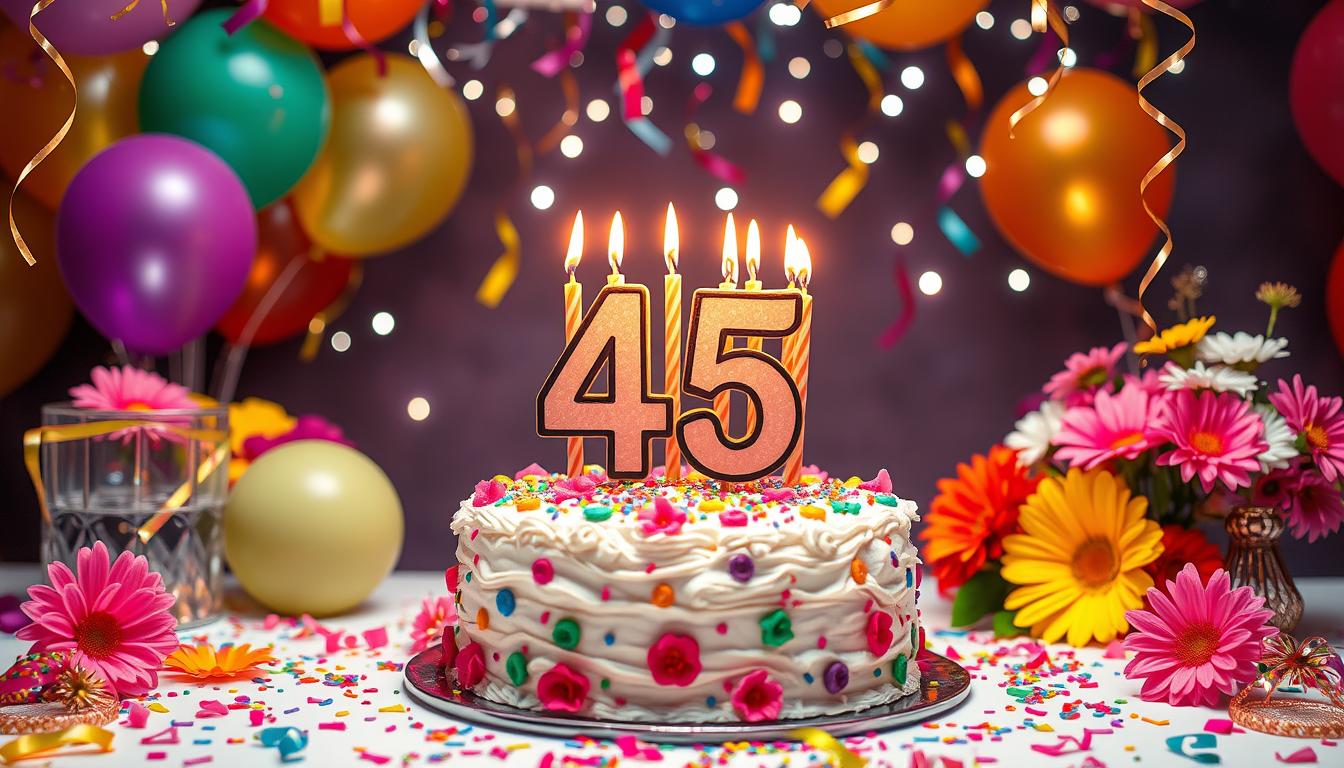Życzenia na 45 urodziny
