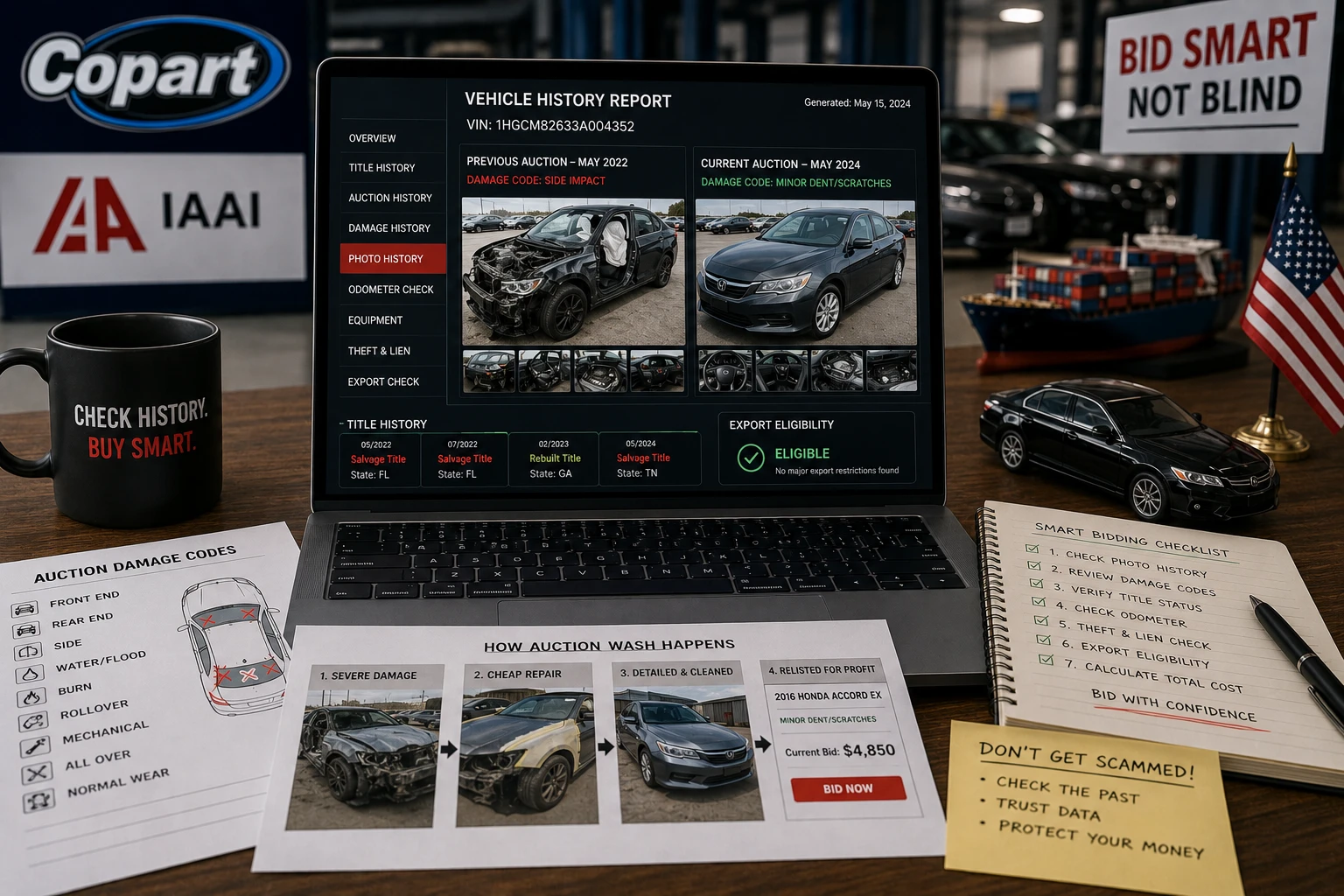 Spotting Disguised Wrecks at auctions Copart and IAAI